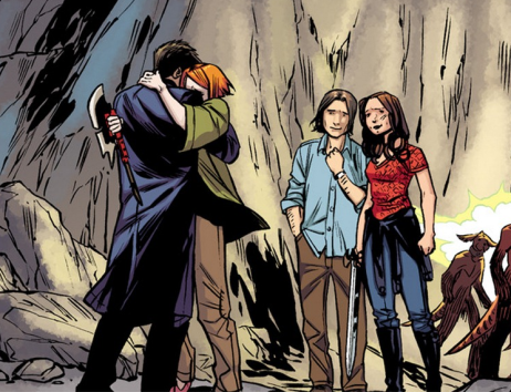 Angel, Willow, Connor, and Faith in 'Angel & Faith' #14. Art by Rebekah Isaacs.